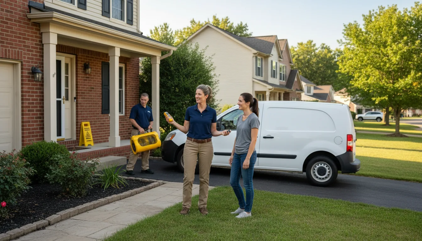 Residential water damage restoration in Hartstown, PA